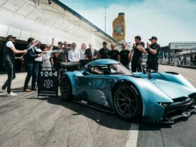 This electric car breaks a record on the Hockenheim circuit